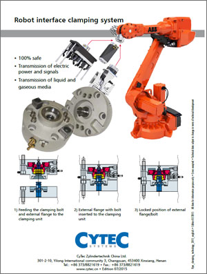 Dispositif de verrouillage  mechanique Serrage avec robot interface